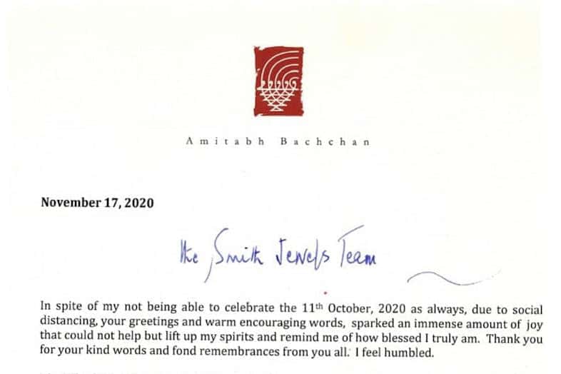 Letter to Smith Jewels