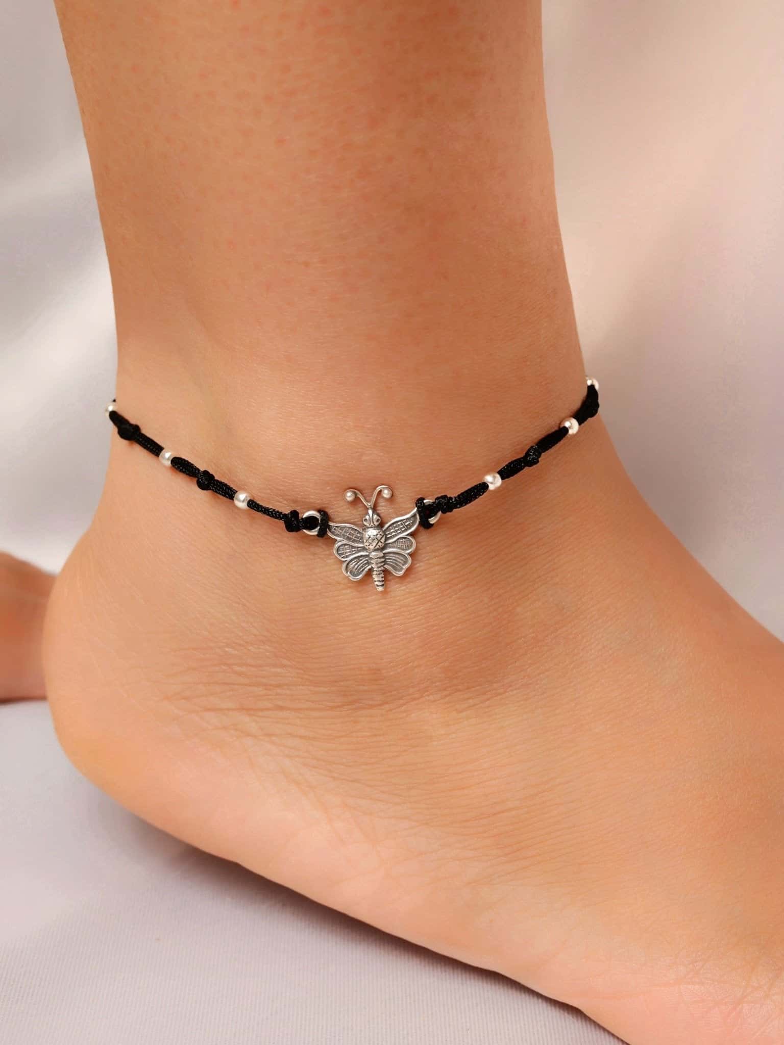 Fluttering Dreams Butterfly Nazarbattu Anklet