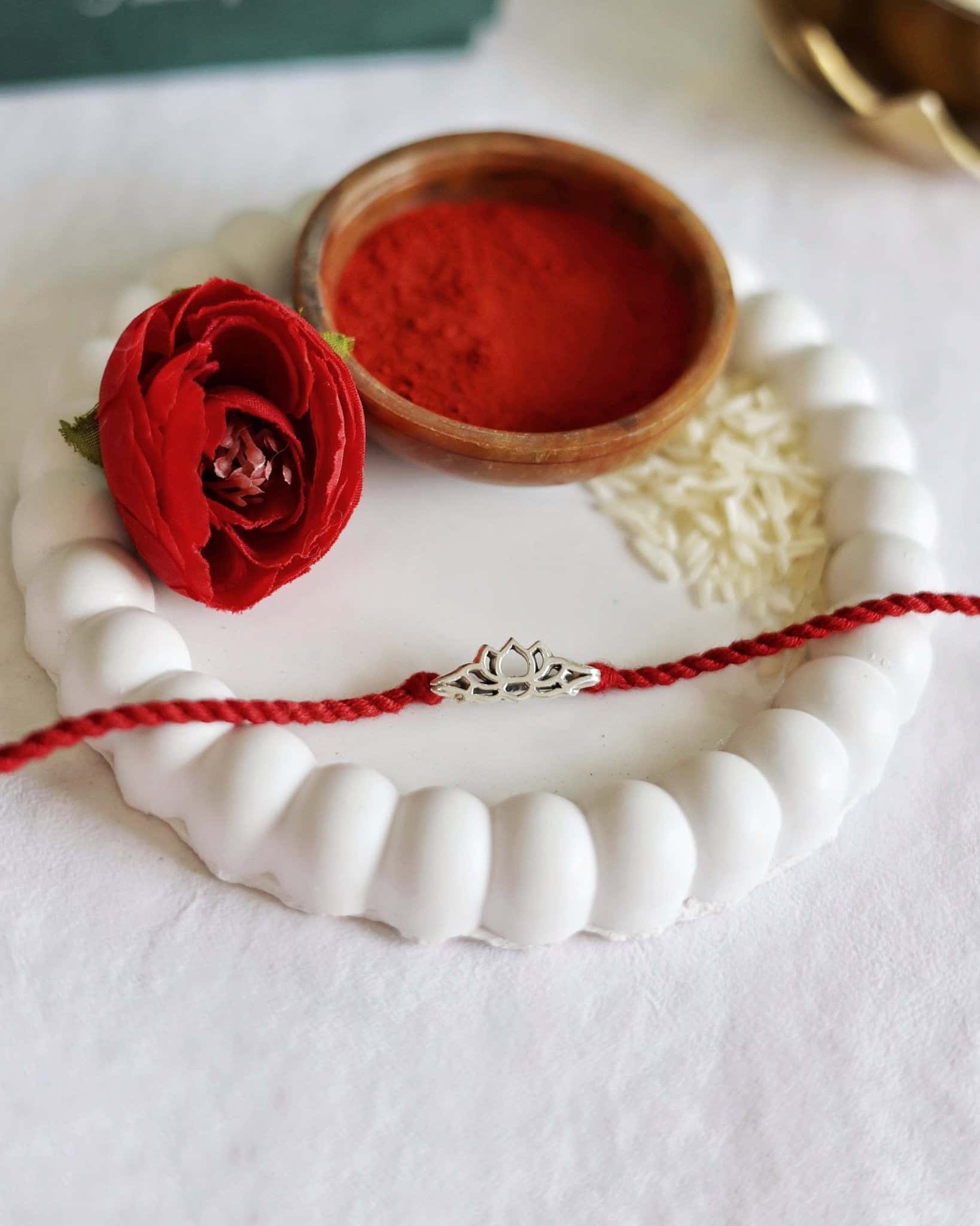 Lotus Watch Charm Rakhi