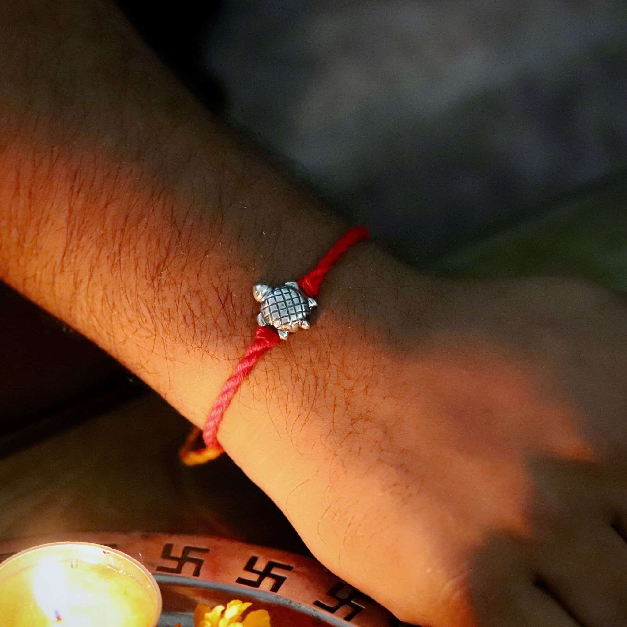 Silver Turtle Rakhi