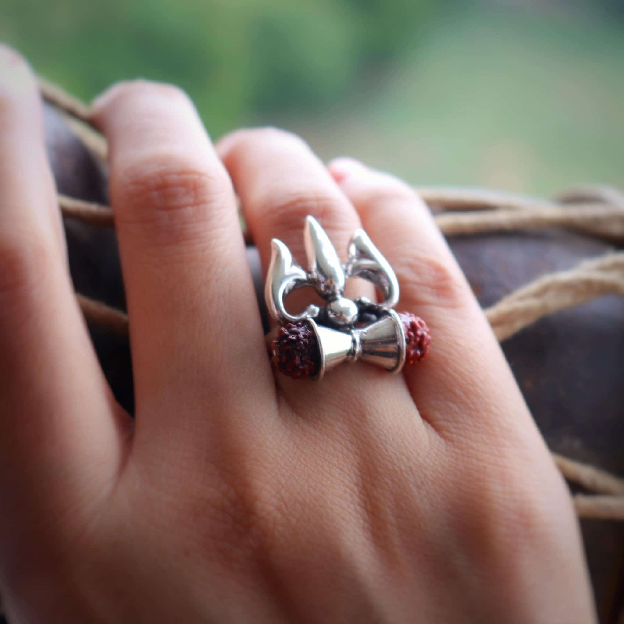 Trishul Damru Unisex Ring