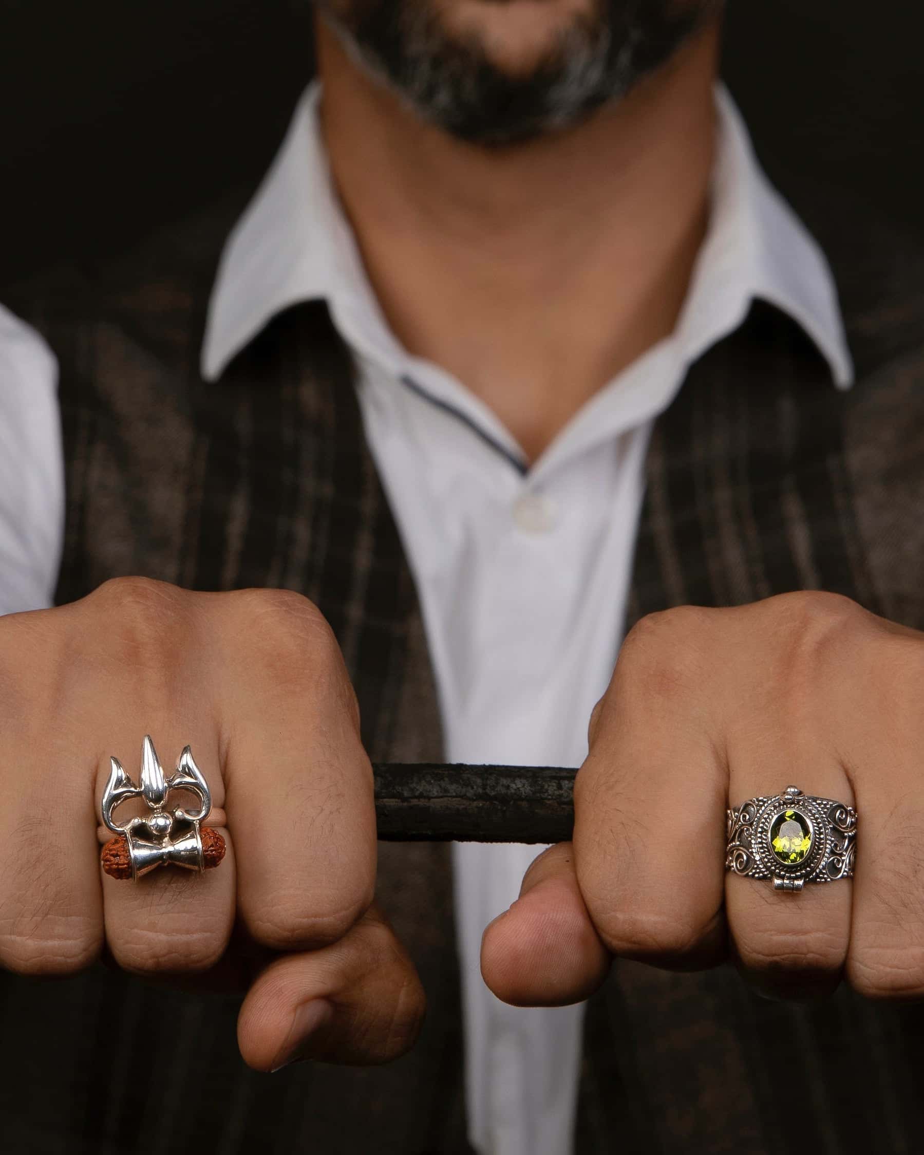 Trishul Damru Unisex Ring