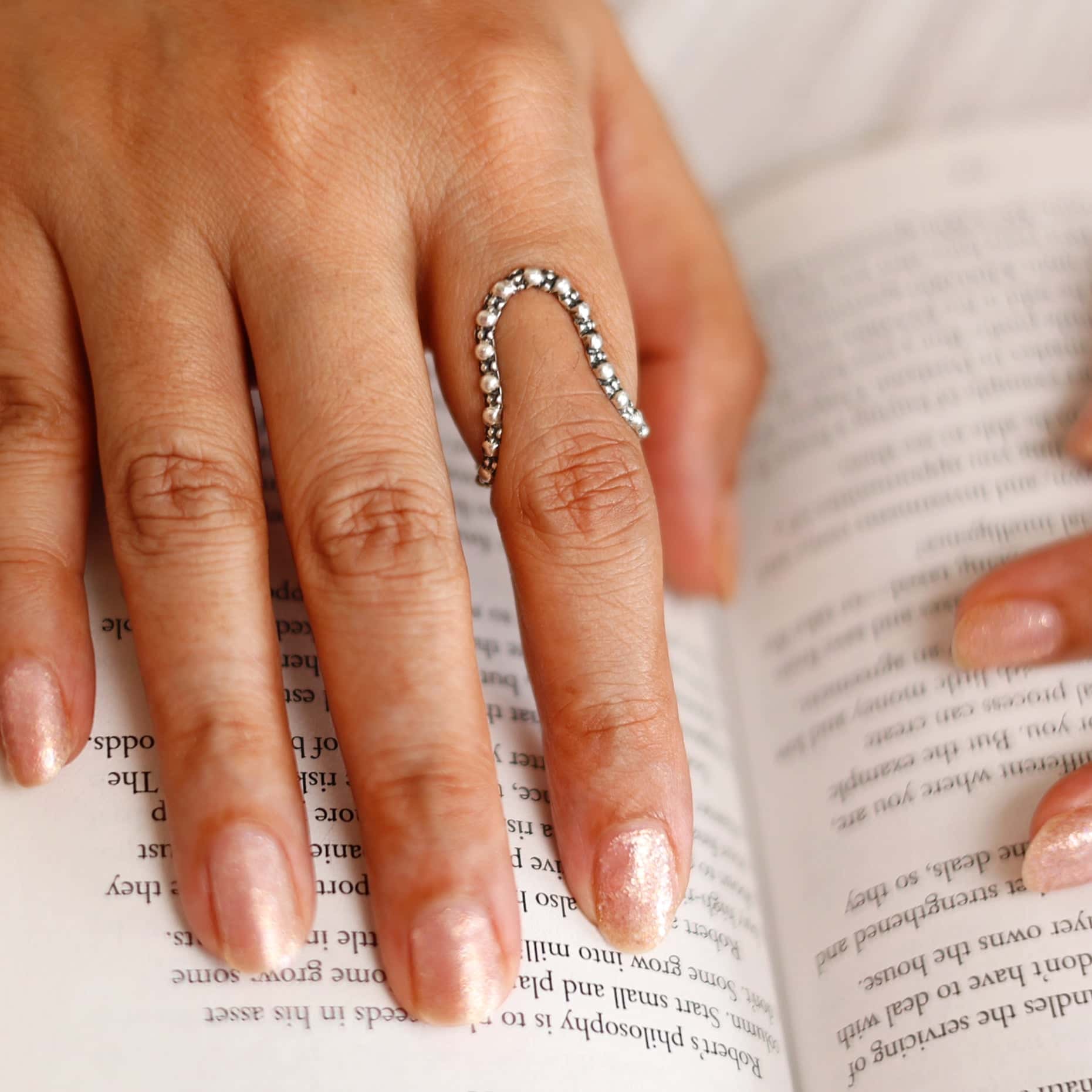 Utopia Hammered Dot Ring